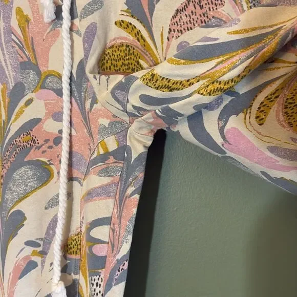 Anthropologie Saturday Sunday Flora Printed Joggers Tie Waist Colorful Sz XS - Picture 8 of 10